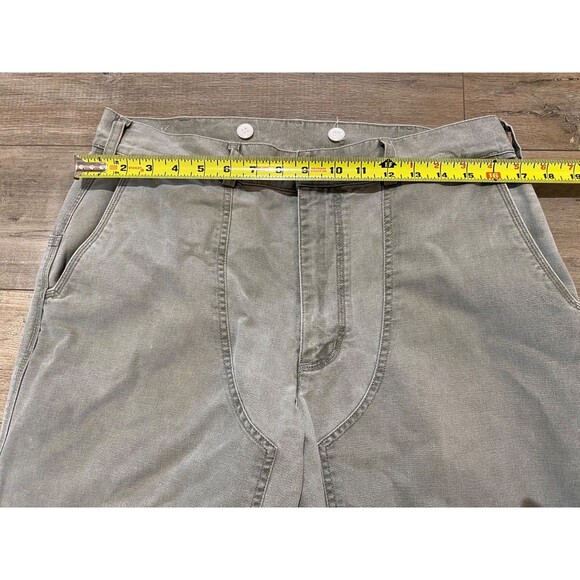 Vintage Patagonia Men's 35X32 Double Knee Gray Straight Leg Canvas Cotton Pants - Picture 4 of 9